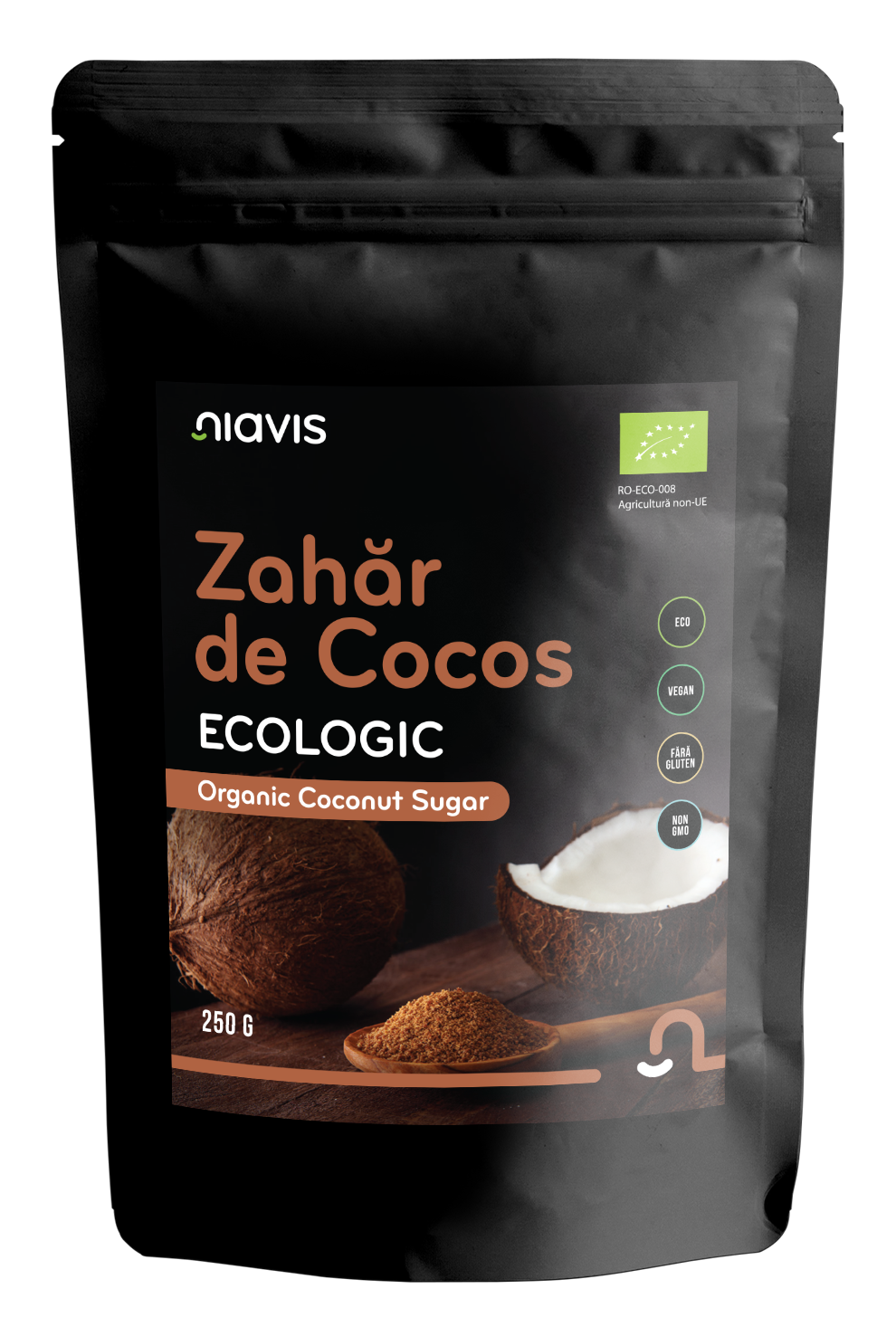 Zahar de Cocos Ecologic BIO 250g – NIAVIS | Secom