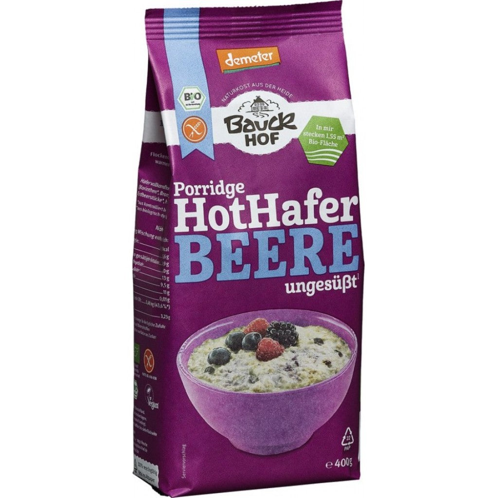 Terci de ovaz cu fructe de padure, fara gluten bio BauckHof, 400 g
