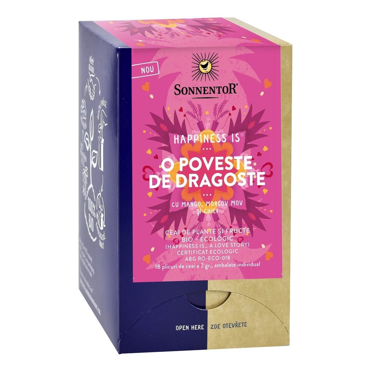 Ceai Happiness Is! O POVESENTIALTE DE DRAGOSTE, 18Plic AI