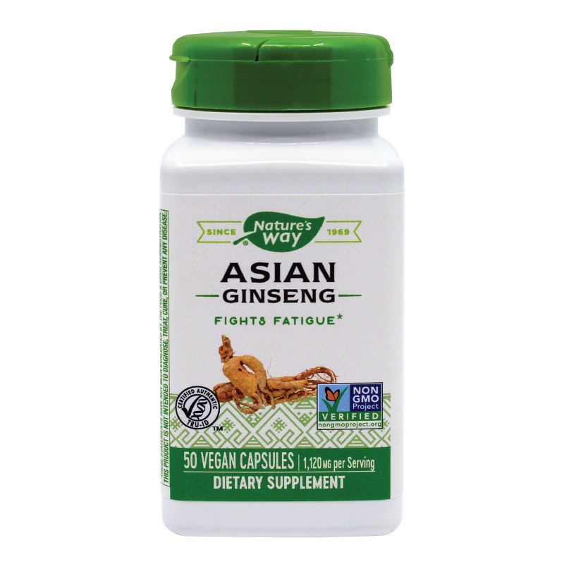 Asian Ginseng 560mg – Natures Way – 50 capsule vegetale | Secom