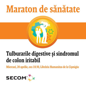Vino sa discutam despre tulburarile digestive si sindromul de colon iritabil la Maratonul de Sanatate Secom®