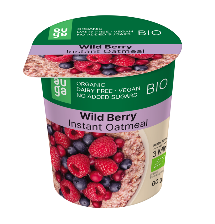 Porridge BIO ovaz integral cu fructe de padure 60g