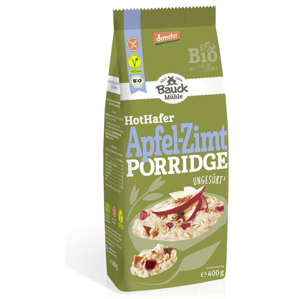 Terci de ovaz cu mere si scortisoara, fara gluten bio BauckHof, 400 g