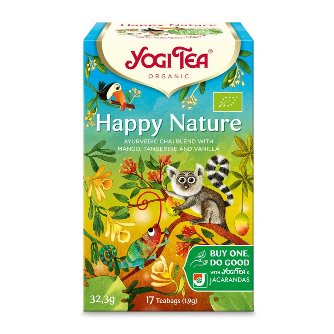 Ceai bio Happy Nature, 17 pliculete a 1,9g, 32,3g Yogi Tea