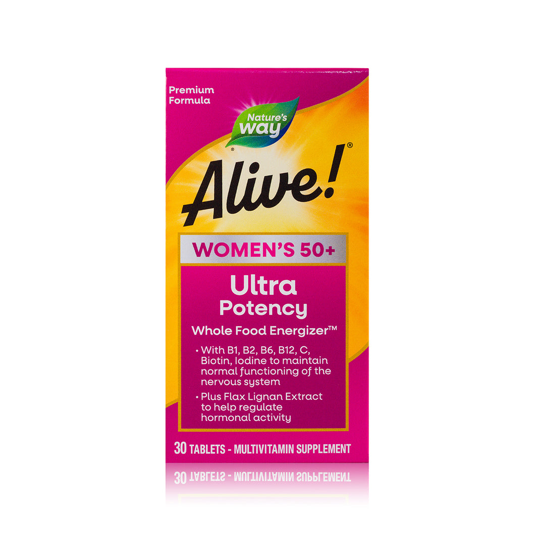 Alive!™ Women’s 50+ Ultra – Natures Way – 30 tablete filmate | Secom