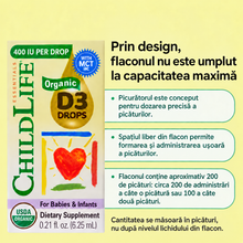 Incarca imaginea in galerie, Organic Vitamin D3 400UI (copii)