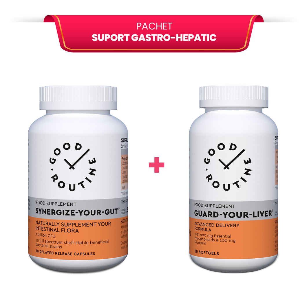 Pachet Suport Gastro-Hepatic : Synergize-Your-Gut® + Guard-Your-Liver® - Pret promotional