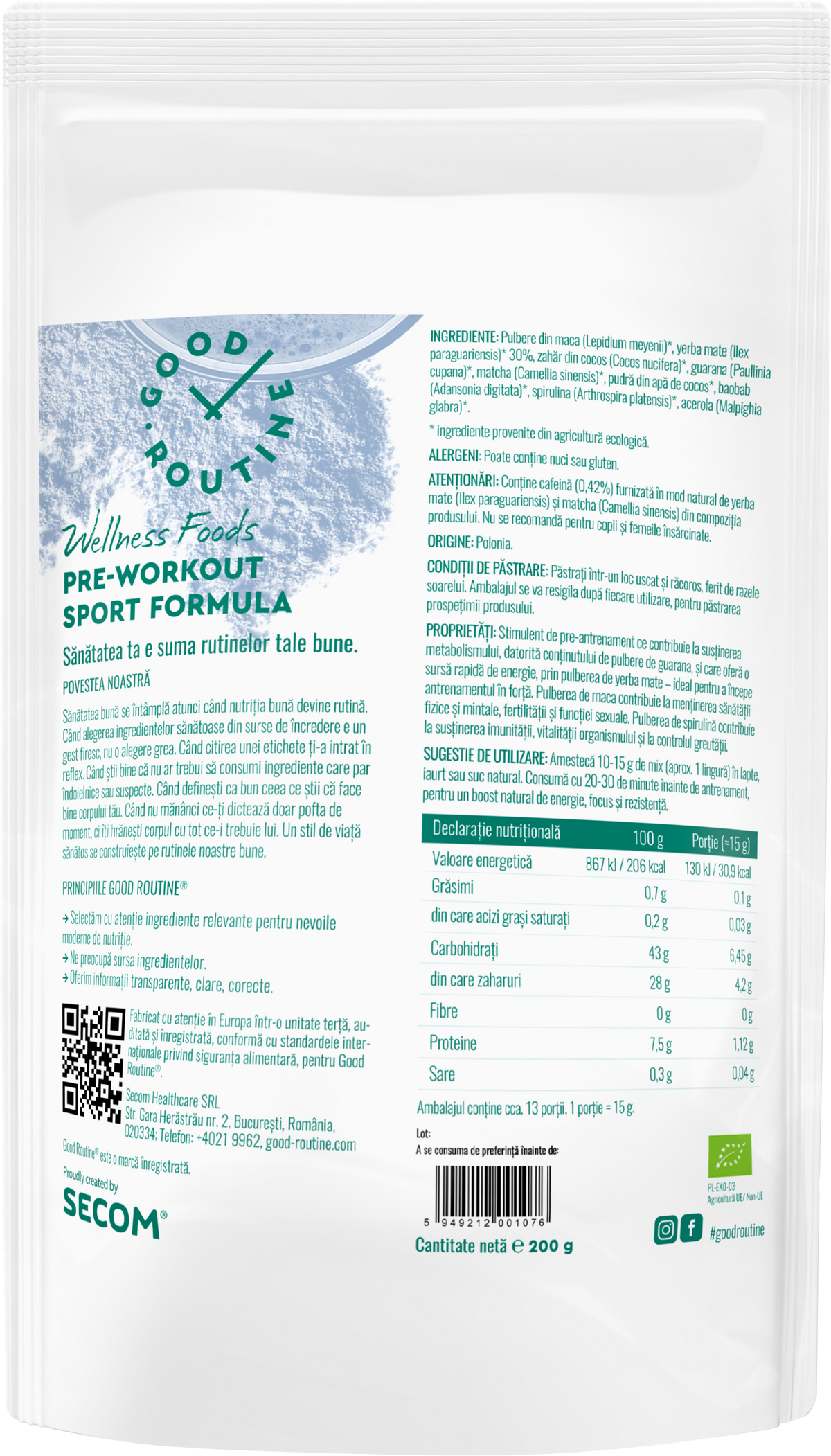 Pre-workout - sport formula 200g