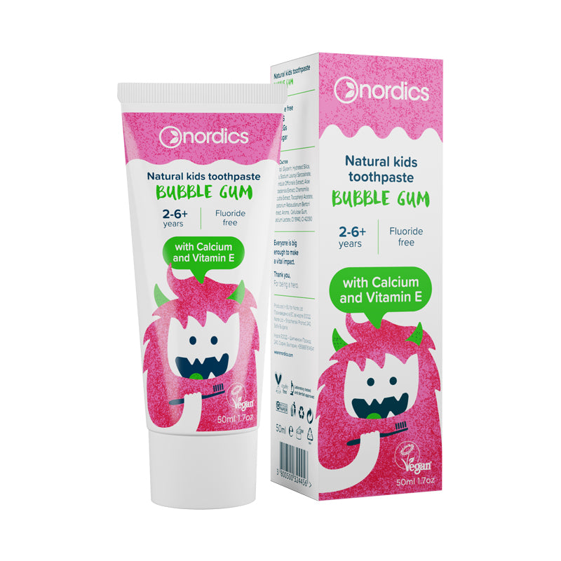 Pasta de dinti naturala pentru copii cu bubble gum, 50ml