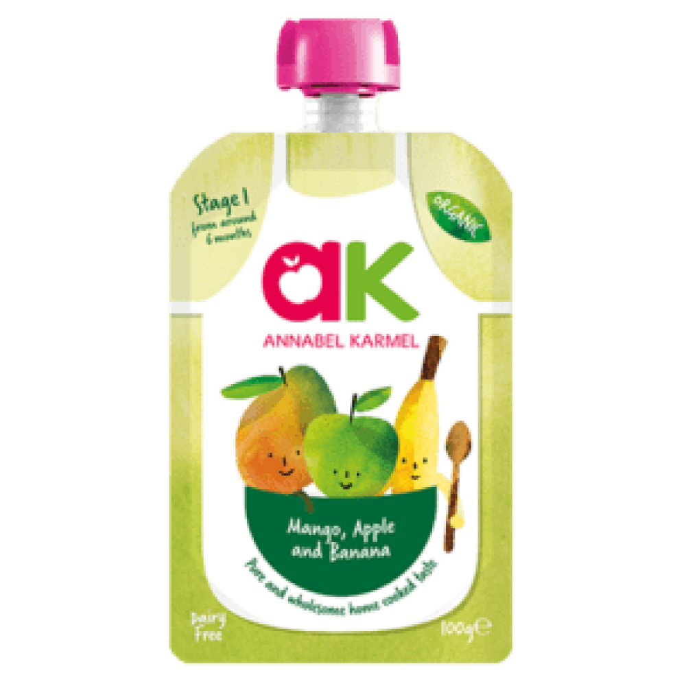PIURE BIO COPII MANGO, MERE SI BANANE 100gr